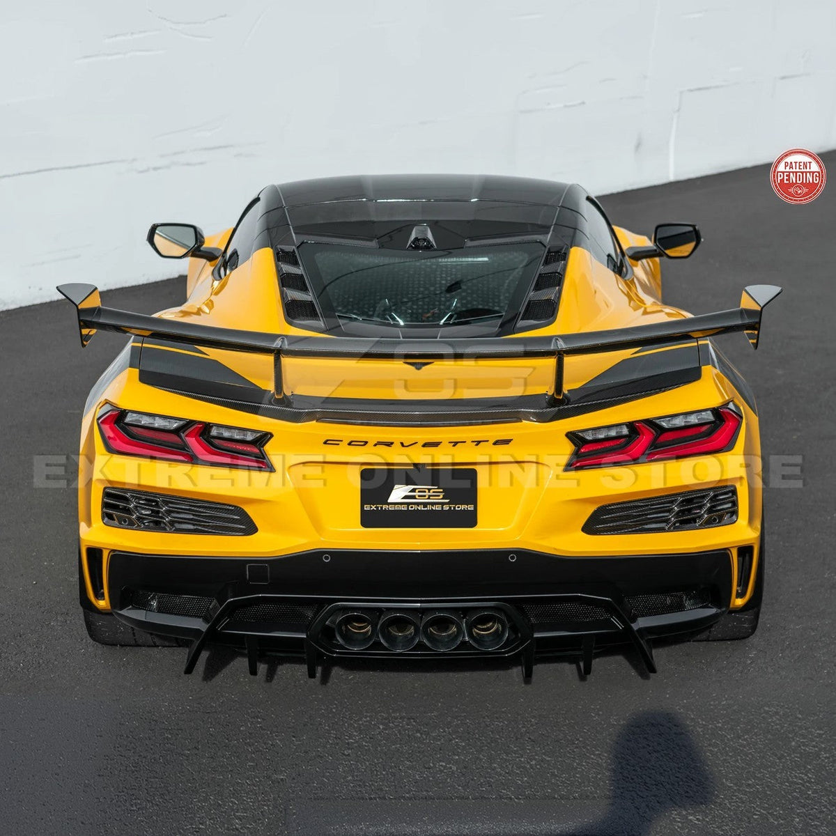 Corvette C8 ZR1 Style DRY CARBON FIBER Rear High Wing Spoiler Bracket image 7