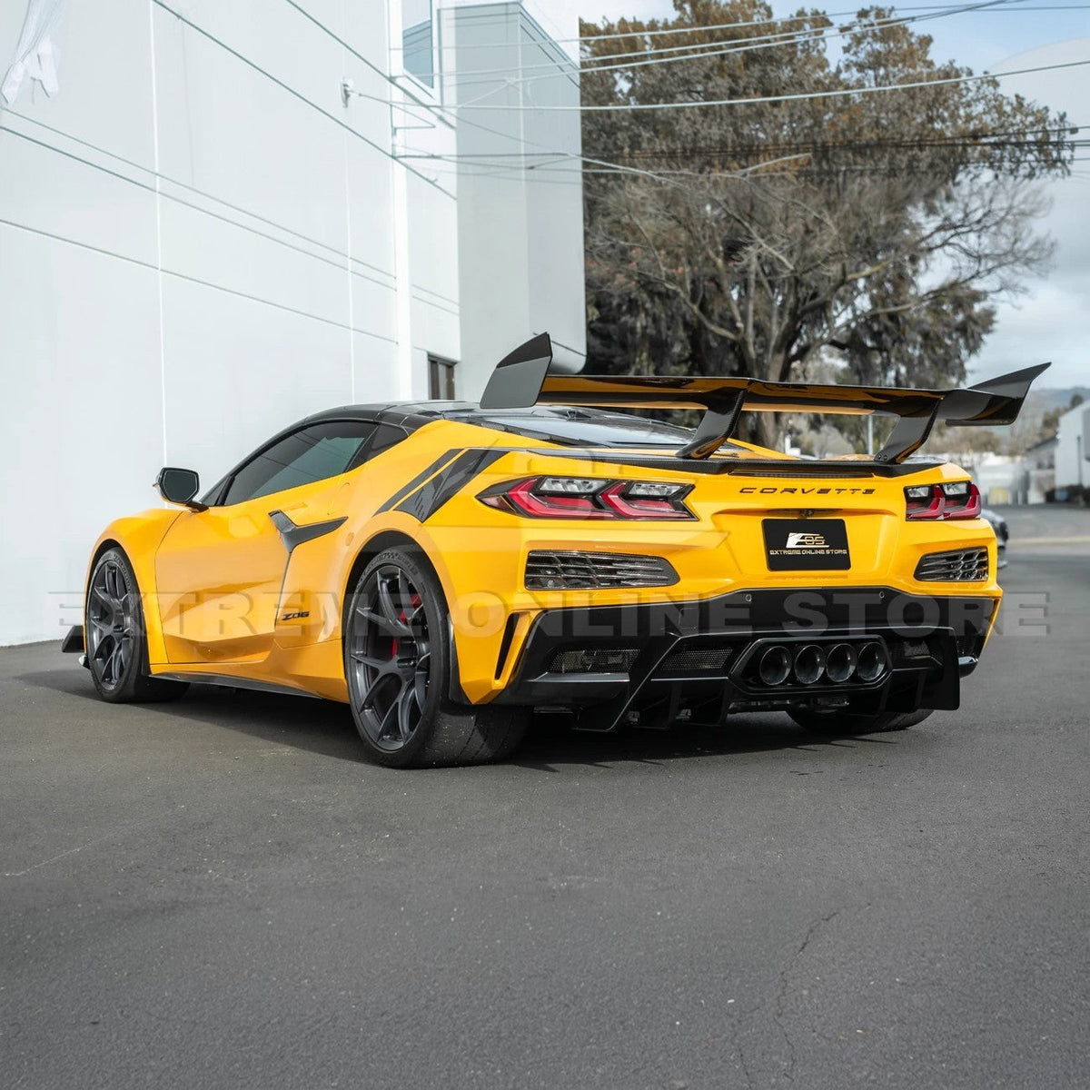 2023-Up Corvette C8 Z06 Rear Bumper Finned Diffuser image 4