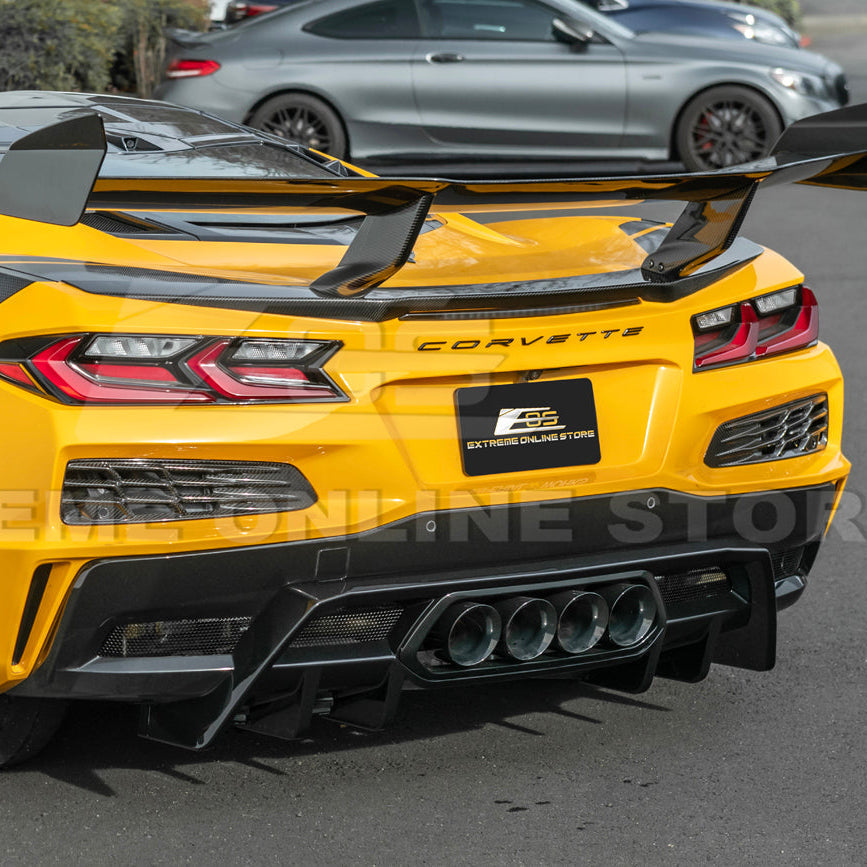 2023-Up Corvette C8 Z06 Rear Bumper Finned Diffuser image 5