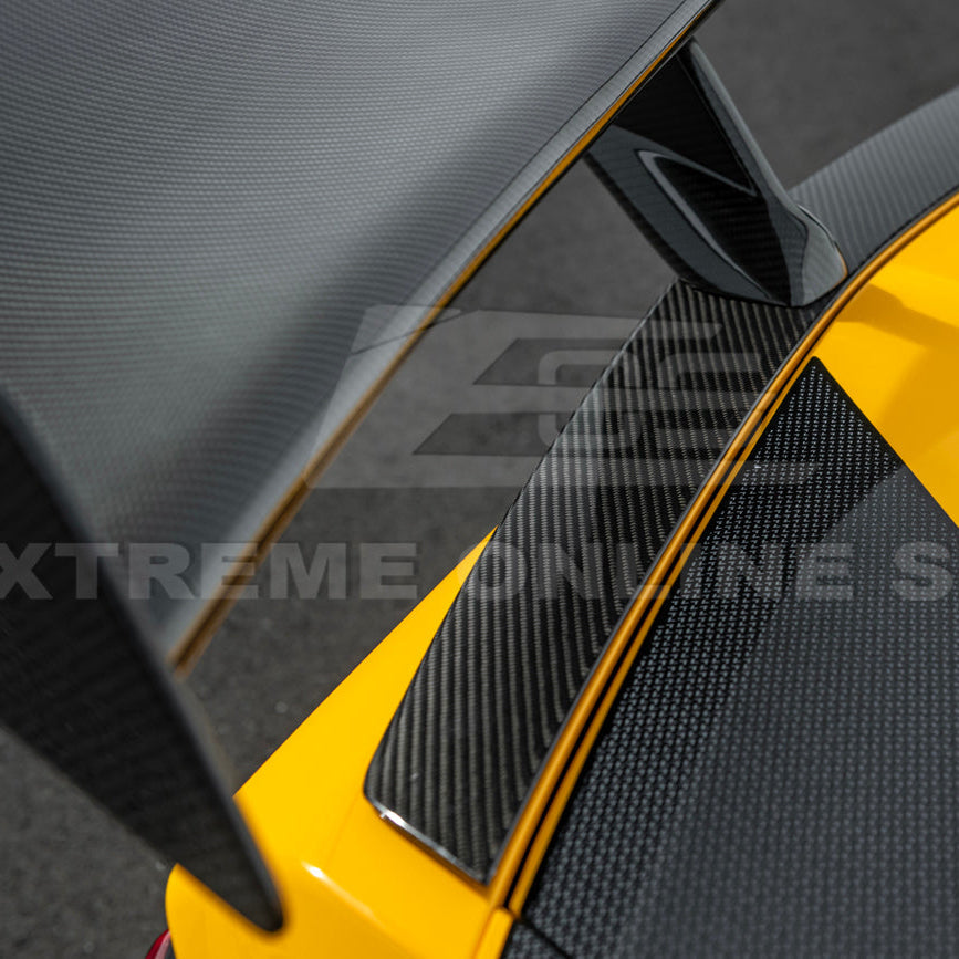 Corvette C8 ZR1 Style DRY CARBON FIBER Rear High Wing Spoiler Bracket image 24
