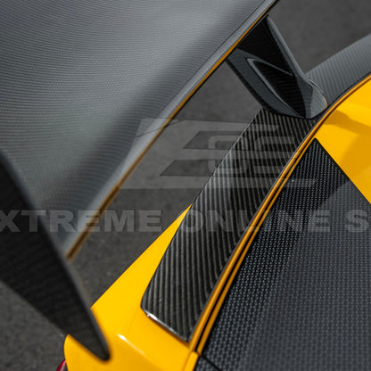 Corvette C8 ZR1 Style DRY CARBON FIBER Rear High Wing Spoiler Bracket image 24