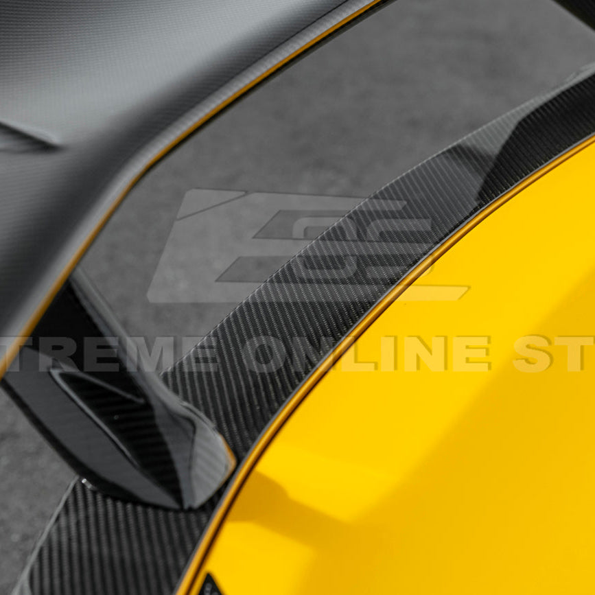 Corvette C8 ZR1 Style DRY CARBON FIBER Rear High Wing Spoiler Bracket image 25