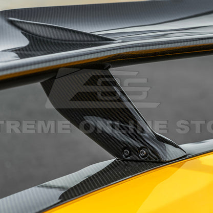 Corvette C8 ZR1 Style DRY CARBON FIBER Rear High Wing Spoiler Bracket image 26