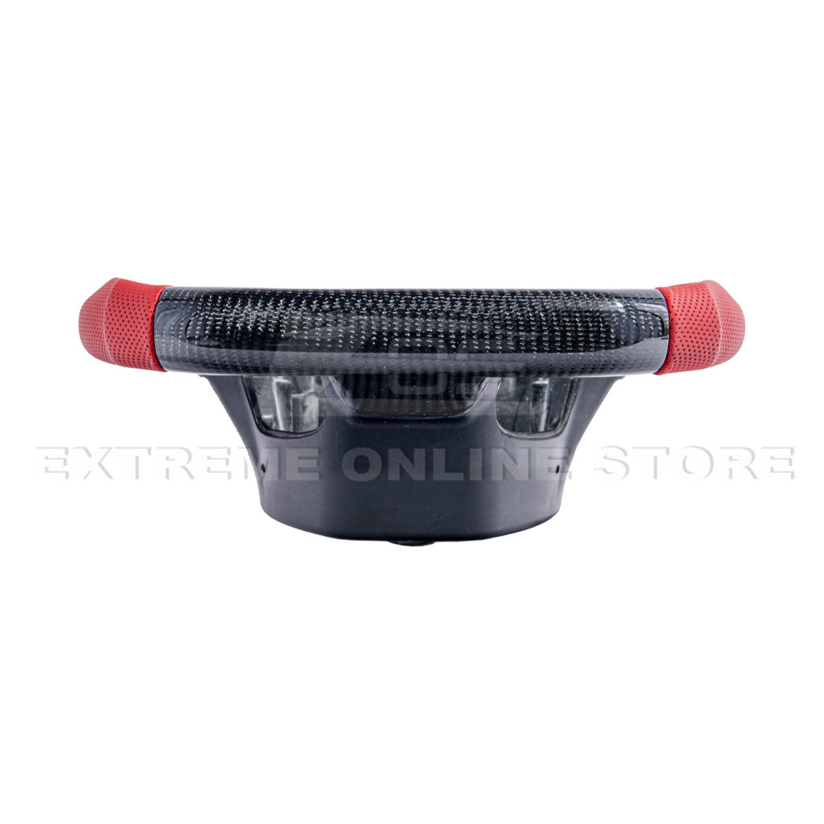 Chevrolet Corvette C7 Red Leather Red Stitching Carbon Fiber Steering Wheel image 5