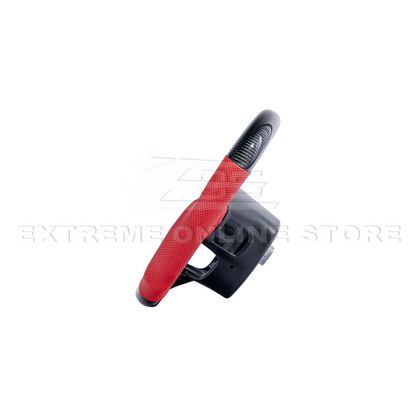 Chevrolet Corvette C7 Red Leather Red Stitching Carbon Fiber Steering Wheel image 6