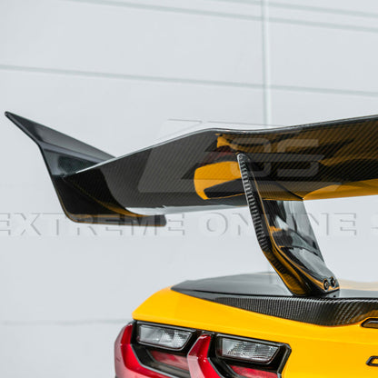 Corvette C8 ZR1 Style DRY CARBON FIBER Rear High Wing Spoiler Bracket image 10