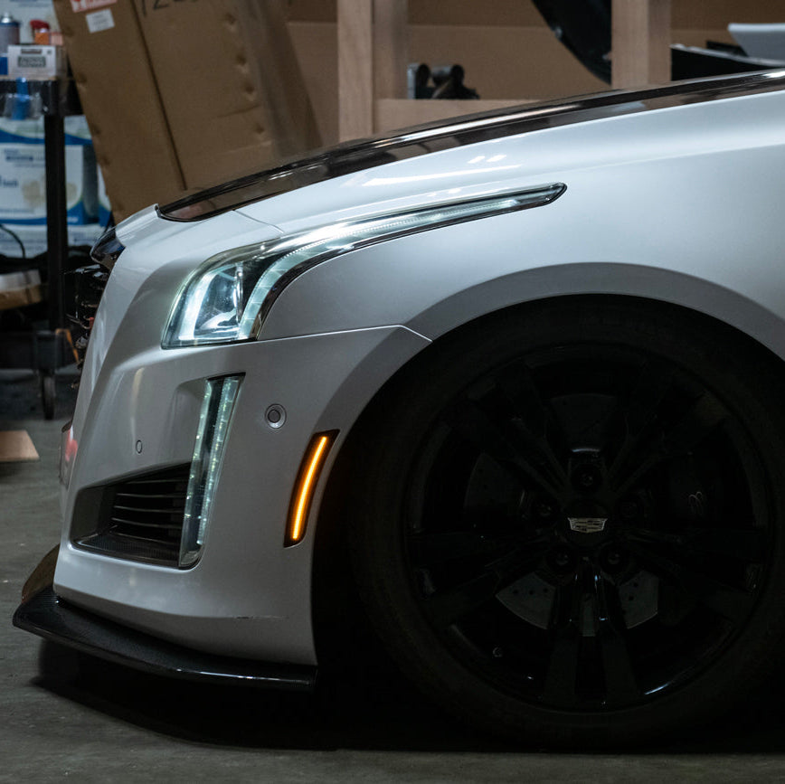 2014-19 Cadillac ATS & CTS | Front Bumper Amber LED Side Marker Lights image 28