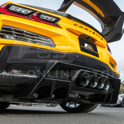 2023-Up Corvette C8 Z06 Rear Bumper Finned Diffuser image 12