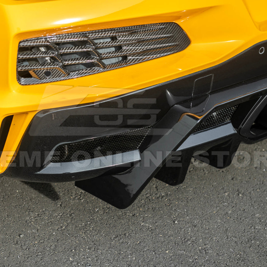 2023-Up Corvette C8 Z06 Rear Bumper Finned Diffuser image 13