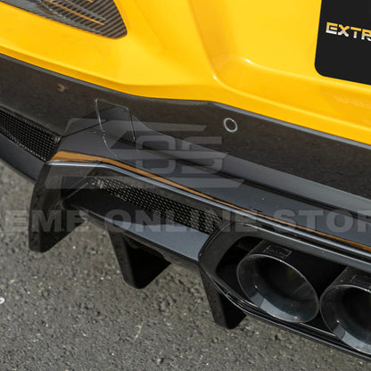 2023-Up Corvette C8 Z06 Rear Bumper Finned Diffuser image 14