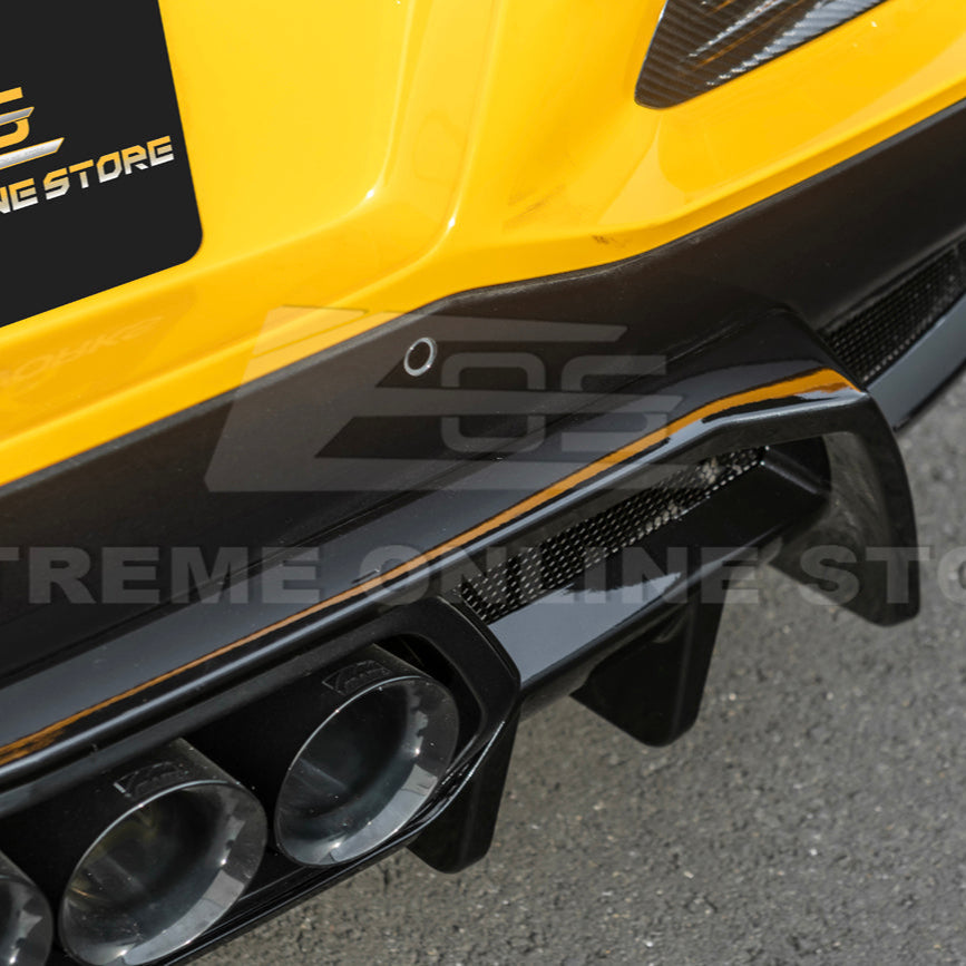 2023-Up Corvette C8 Z06 Rear Bumper Finned Diffuser image 15
