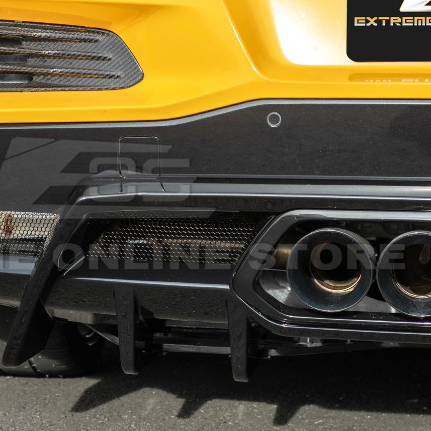 2023-Up Corvette C8 Z06 Rear Bumper Finned Diffuser image 17