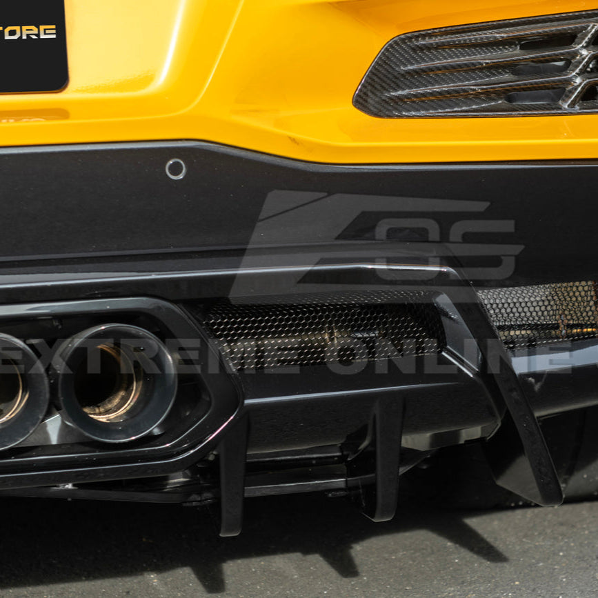 2023-Up Corvette C8 Z06 Rear Bumper Finned Diffuser image 19