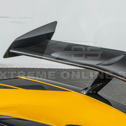 Corvette C8 ZR1 Style DRY CARBON FIBER Rear High Wing Spoiler Bracket image 14