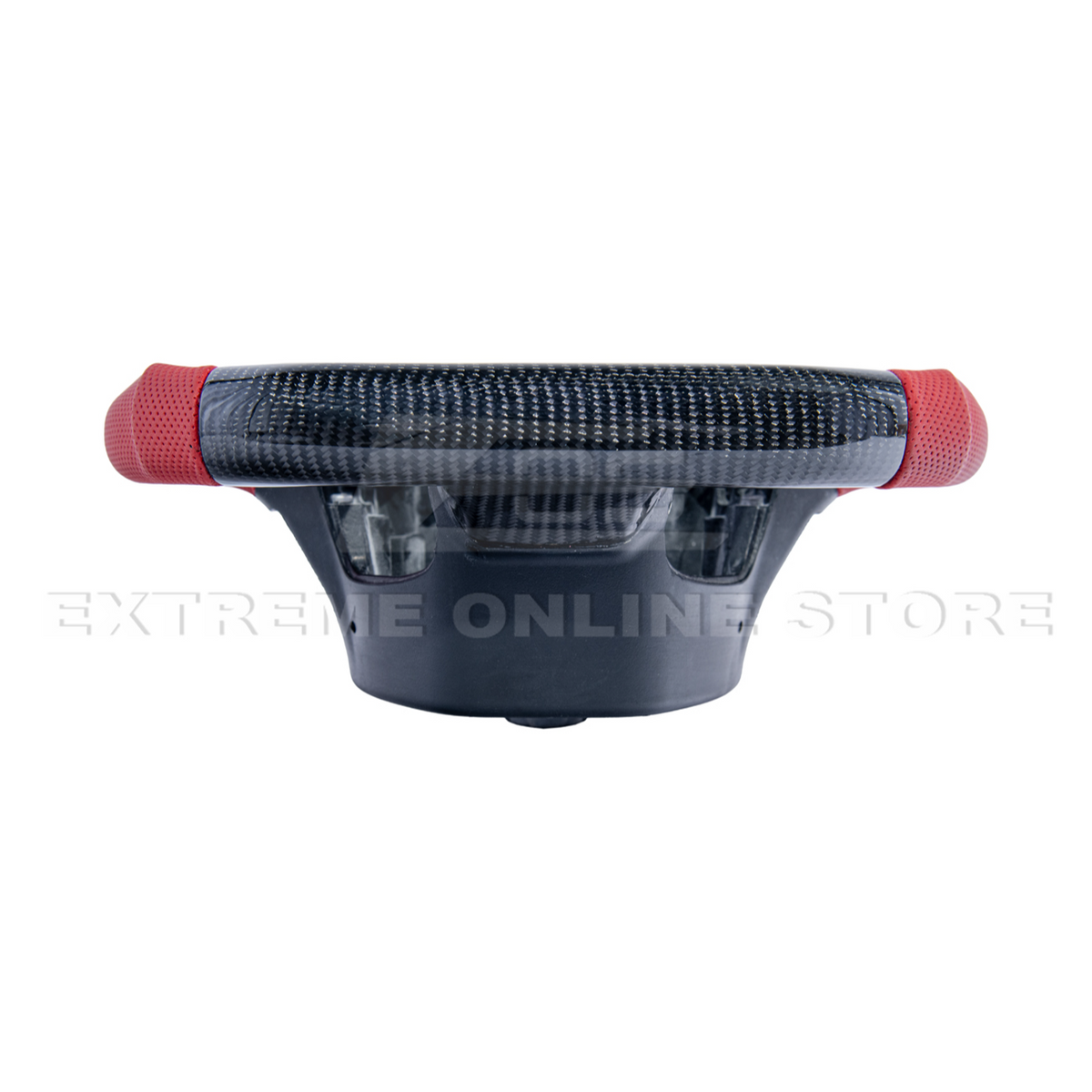 Chevrolet Corvette C7 Red Leather Red Stitching Carbon Fiber Steering Wheel image 10