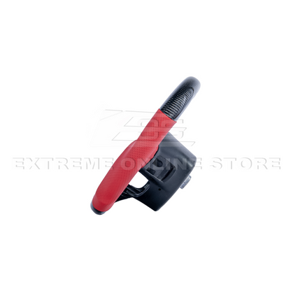 Chevrolet Corvette C7 Red Leather Red Stitching Carbon Fiber Steering Wheel image 11