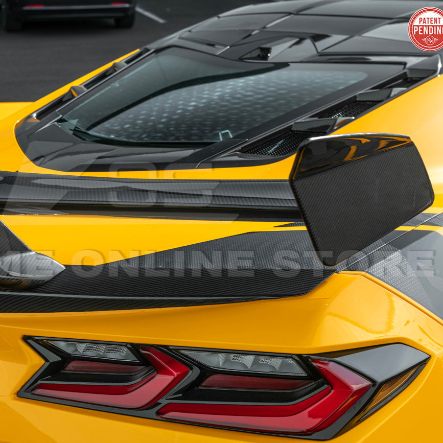 ZR1 Package Corvette C8 Z06 / E-Ray DRY CARBON FIBER Rear Spoiler image 15