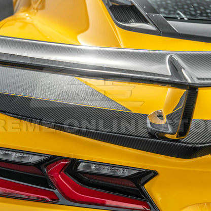 Corvette C8 ZR1 Style DRY CARBON FIBER Rear High Wing Spoiler Bracket image 21