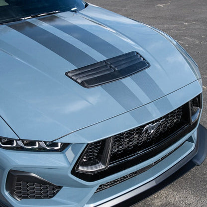 2024+ Ford Mustang DRY CARBON FIBER Front Hood Vent image 2