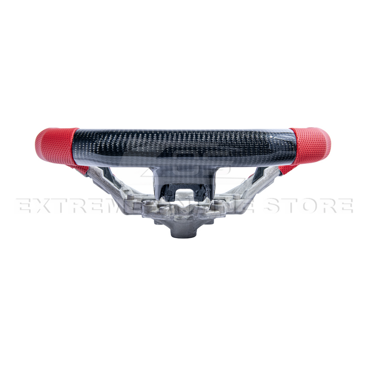 2015-23 Mustang Red Leather Red Stitching Carbon Fiber Steering Wheel image 16