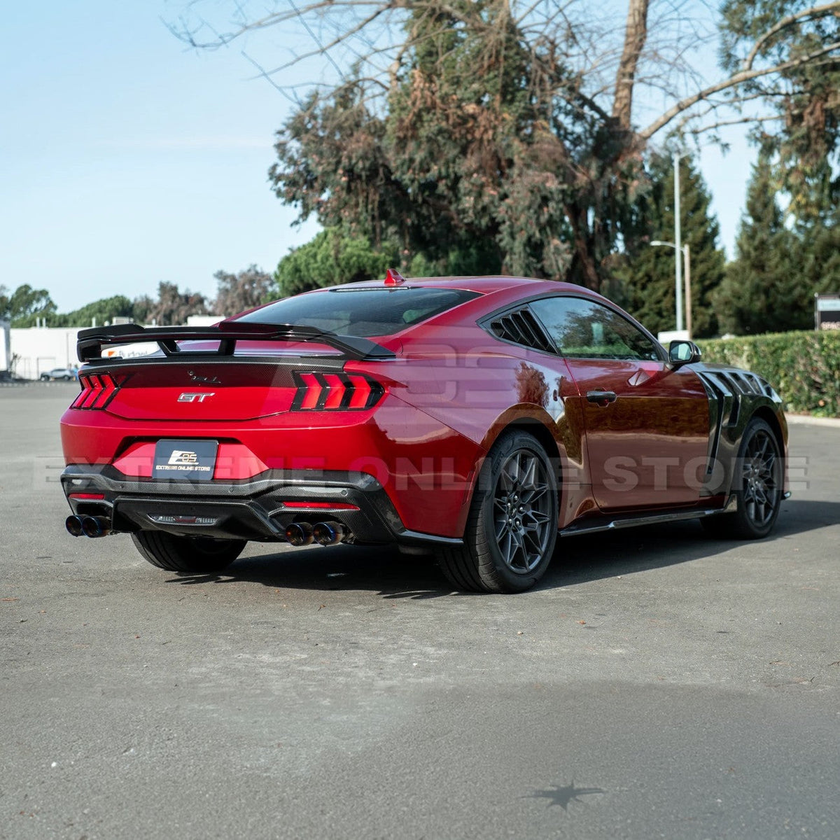 2024-Up Ford Mustang Dark Horse Rear Trunk Wing Gurney Flap Spoiler image 8