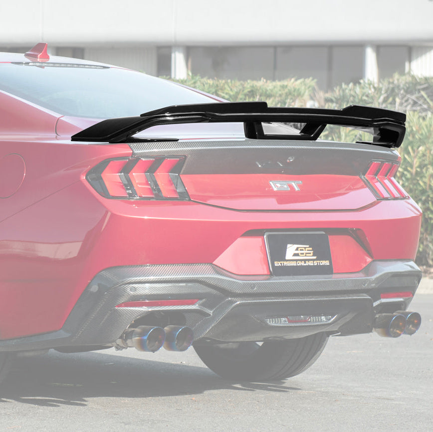 2024-Up Ford Mustang Dark Horse Rear Trunk Wing Gurney Flap Spoiler image 1