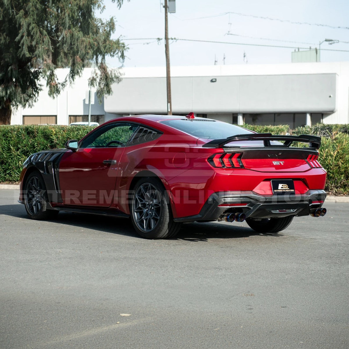 2024-Up Ford Mustang Dark Horse Rear Trunk Wing Gurney Flap Spoiler image 4