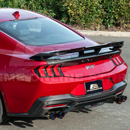 2024-Up Ford Mustang Dark Horse Rear Trunk Wing Gurney Flap Spoiler image 5