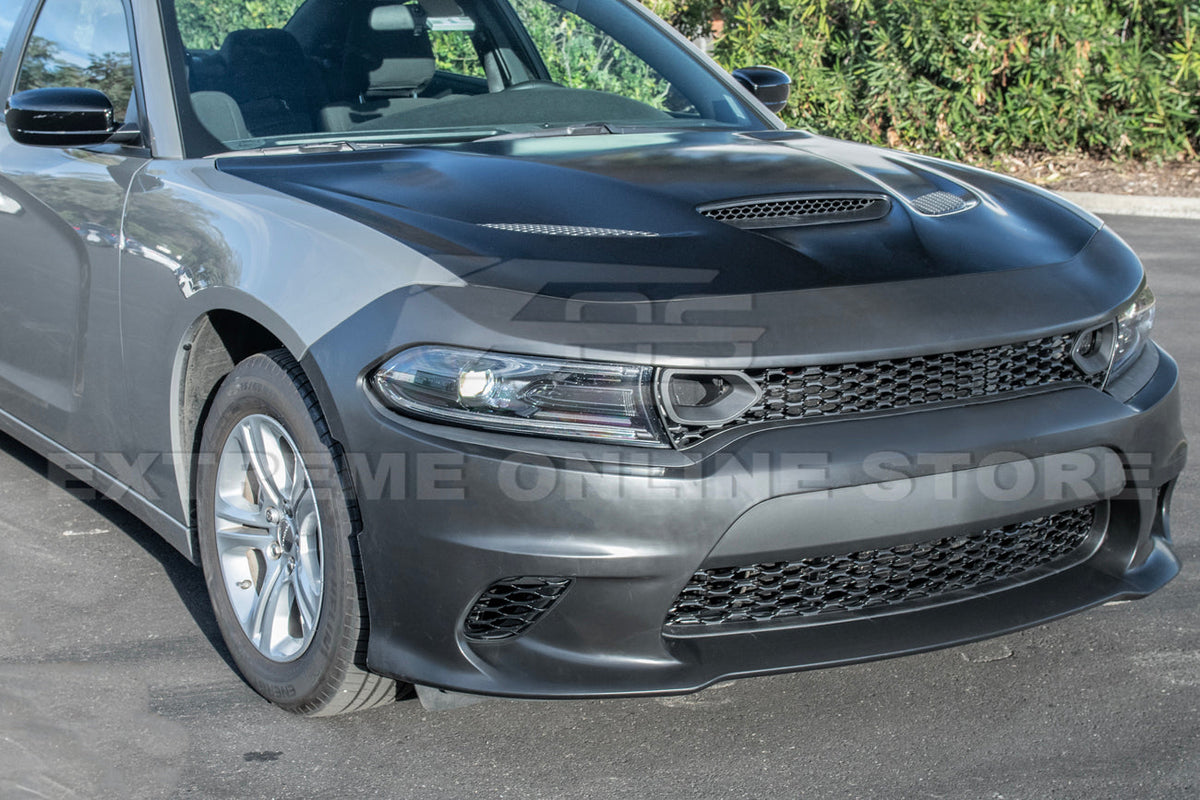 2015-Up Dodge Charger SRT Hellcat Conversion Bumper Kit Hood Cover image 3