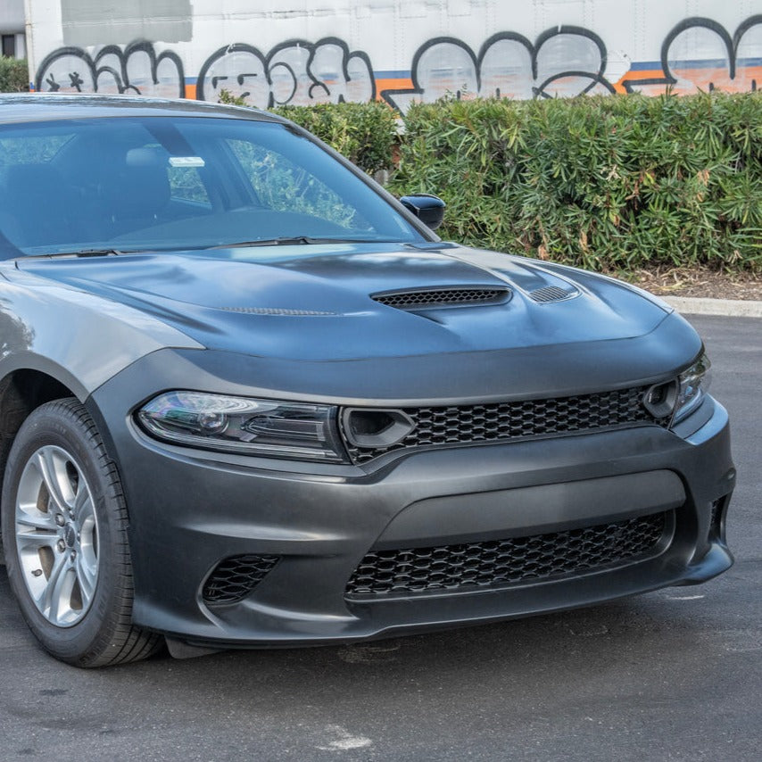 2015-Up Dodge Charger SRT Hellcat Conversion Bumper Kit Hood Cover image 2