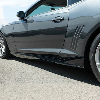 2010-2015 Camaro LT LS SS Performance Track GLOSSY BLACK Side Skirts Rocker Panel image 9