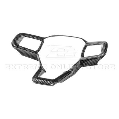 2024-Up Ford Mustang | CARBON FIBER Tape On Steering Wheel Trim Full Cover image 4
