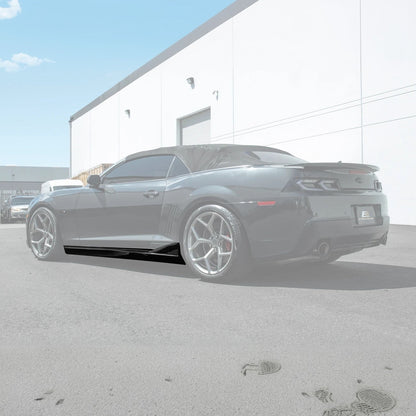 2010-2015 Camaro LT LS SS Performance Track GLOSSY BLACK Side Skirts Rocker Panel image 1