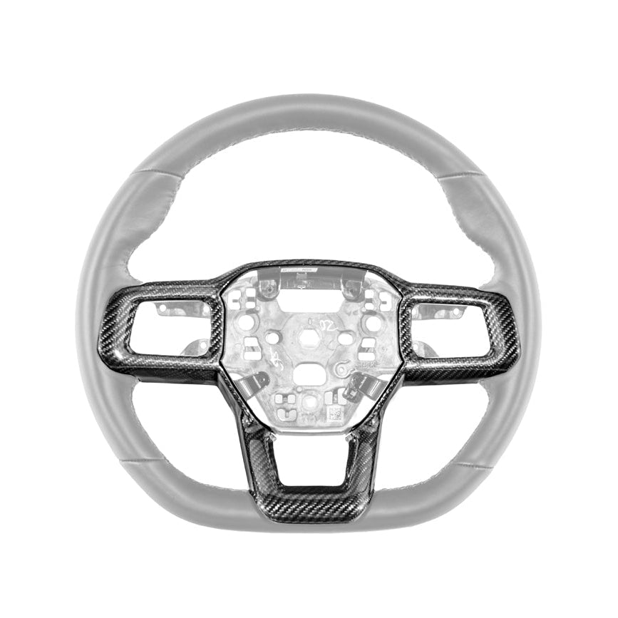 2024-Up Ford Mustang | CARBON FIBER Tape On Steering Wheel Trim Full Cover image 1
