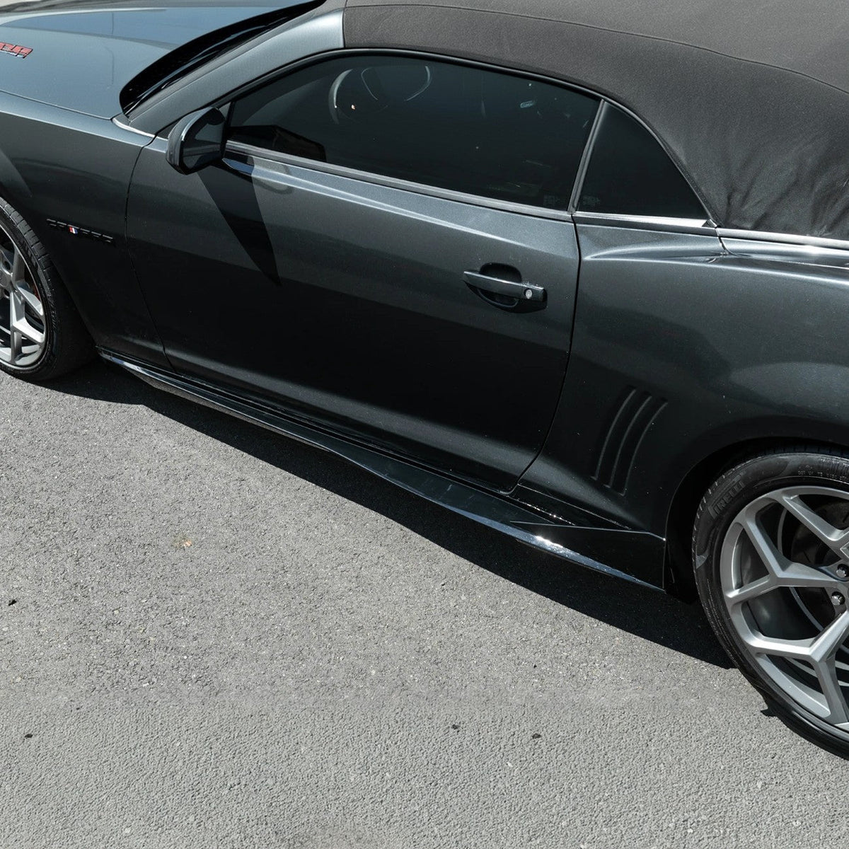 2010-2015 Camaro LT LS SS Performance Track GLOSSY BLACK Side Skirts Rocker Panel image 11