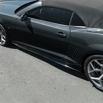 2010-2015 Camaro LT LS SS Performance Track GLOSSY BLACK Side Skirts Rocker Panel image 11
