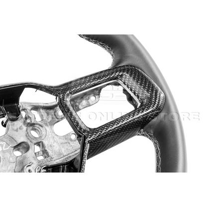 2024-Up Ford Mustang | CARBON FIBER Tape On Steering Wheel Trim Full Cover image 15