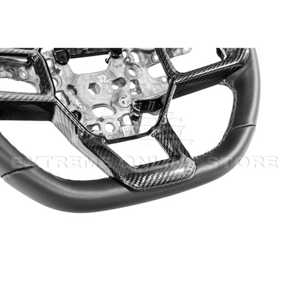 2024-Up Ford Mustang | CARBON FIBER Tape On Steering Wheel Trim Full Cover image 16