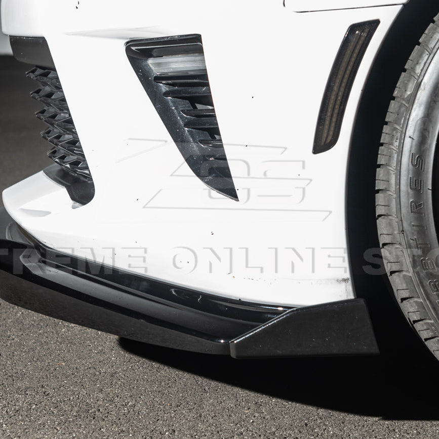 2016-Up Camaro SS | T6 Style Front Lip Splitter w/ Side End Cap image 11