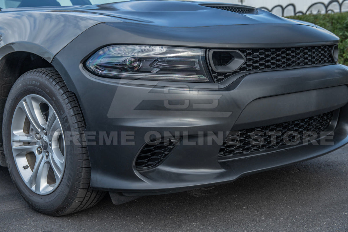 2015-Up Dodge Charger SRT Hellcat Conversion Bumper Kit Hood Cover image 8