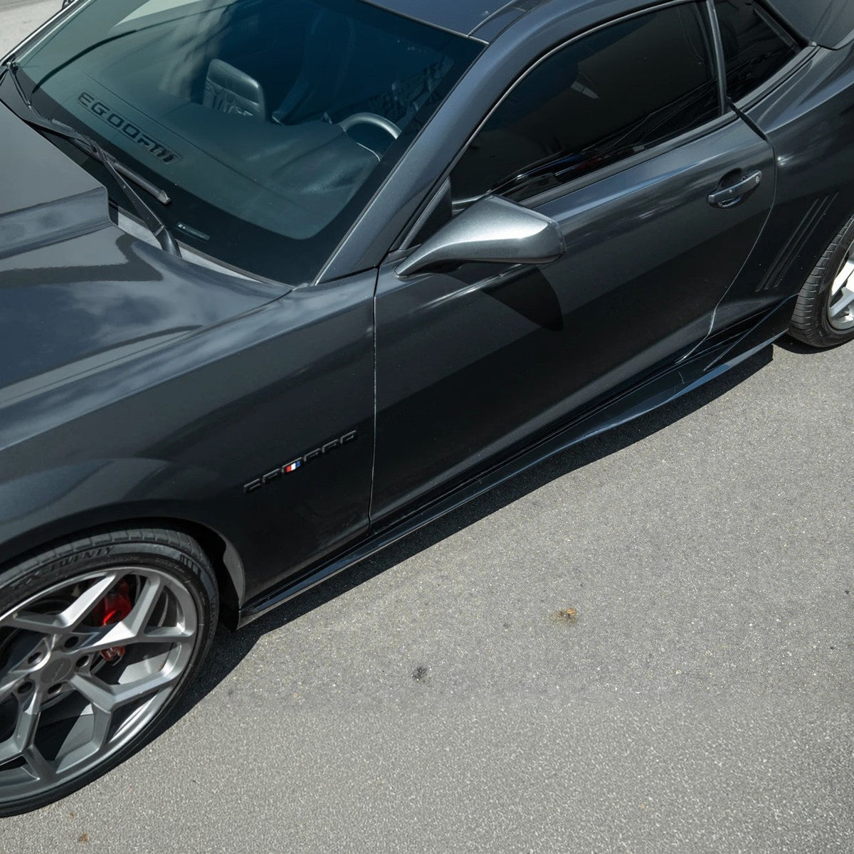 2010-2015 Camaro LT LS SS Performance Track GLOSSY BLACK Side Skirts Rocker Panel image 17