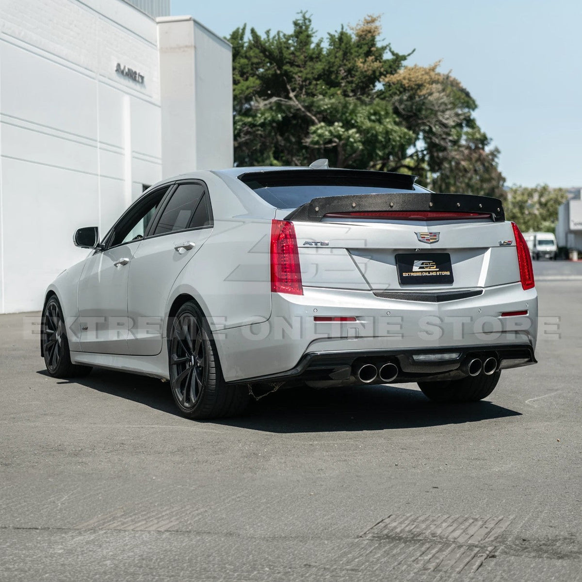 2013-18 Cadillac ATS ATS-V Sedan DRY CARBON FIBER Rear Trunk Applique Insert Trim image 4