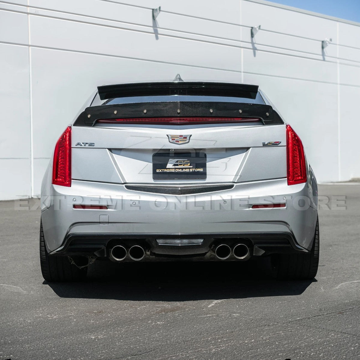 2013-18 Cadillac ATS ATS-V Sedan DRY CARBON FIBER Rear Trunk Applique Insert Trim image 6