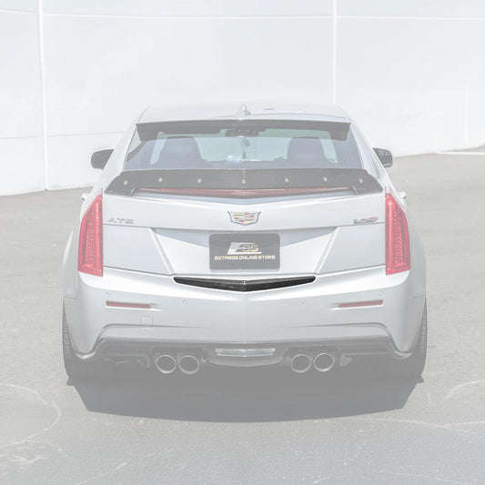 2013-18 Cadillac ATS ATS-V Sedan DRY CARBON FIBER Rear Trunk Applique Insert Trim image 1
