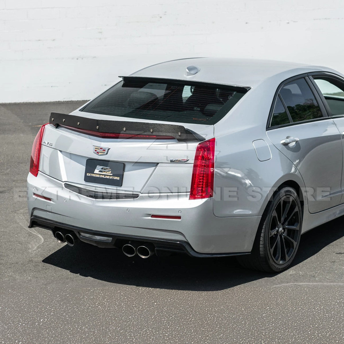 2013-18 Cadillac ATS ATS-V Sedan DRY CARBON FIBER Rear Trunk Applique Insert Trim image 9