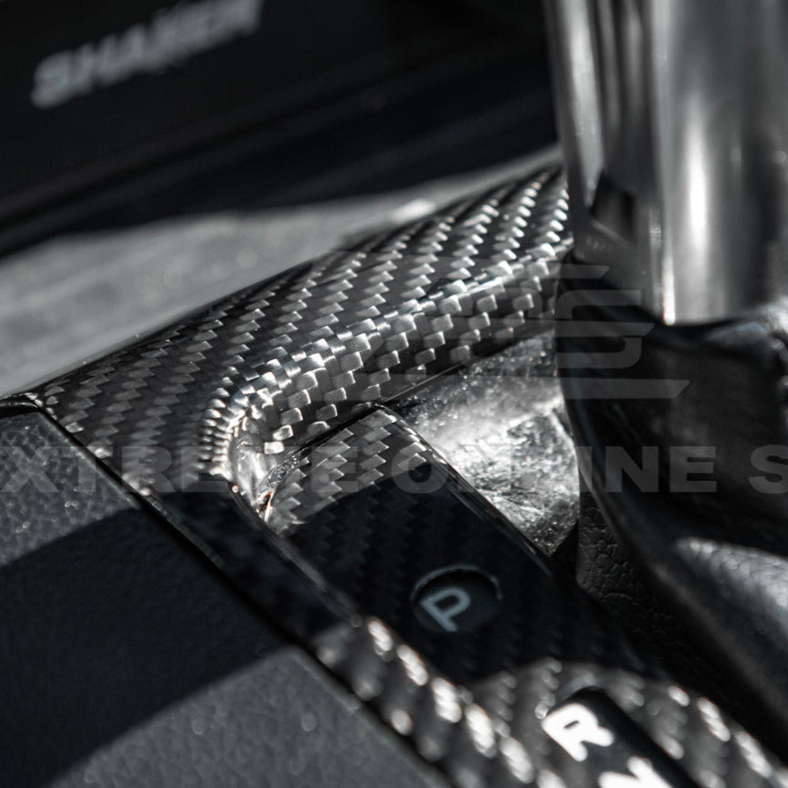 2015-23 Ford Mustang DRY CARBON FIBER Center Gear Shift Panel Trim Cover image 23
