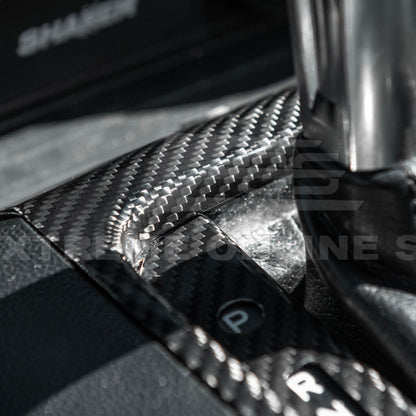 2015-23 Ford Mustang DRY CARBON FIBER Center Gear Shift Panel Trim Cover image 23