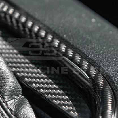 2015-23 Ford Mustang DRY CARBON FIBER Center Gear Shift Panel Trim Cover image 24