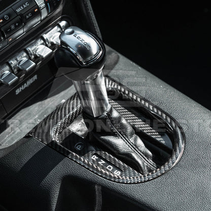 2015-23 Ford Mustang DRY CARBON FIBER Center Gear Shift Panel Trim Cover image 18