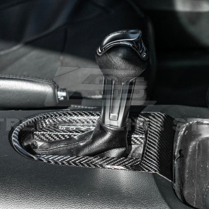 2015-23 Ford Mustang DRY CARBON FIBER Center Gear Shift Panel Trim Cover image 21
